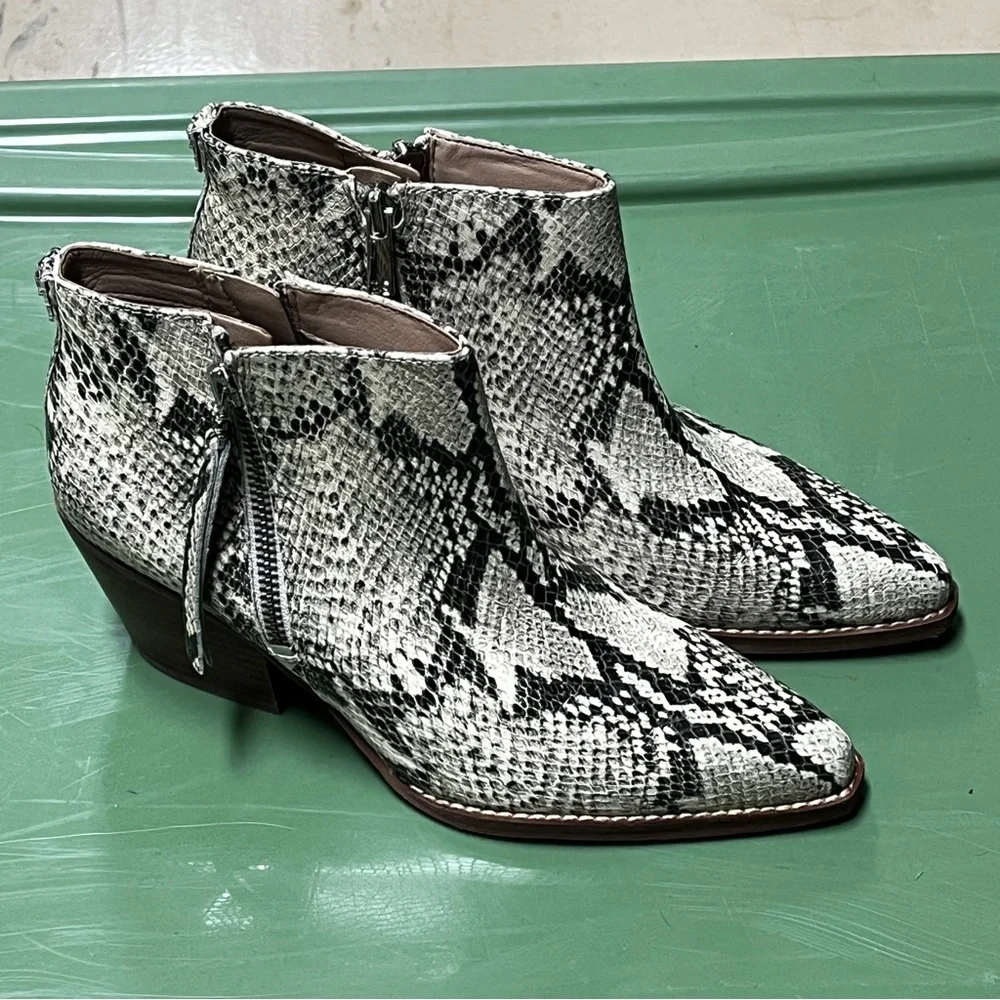 Sam Edelman Walden Snake Print Ankle Boots